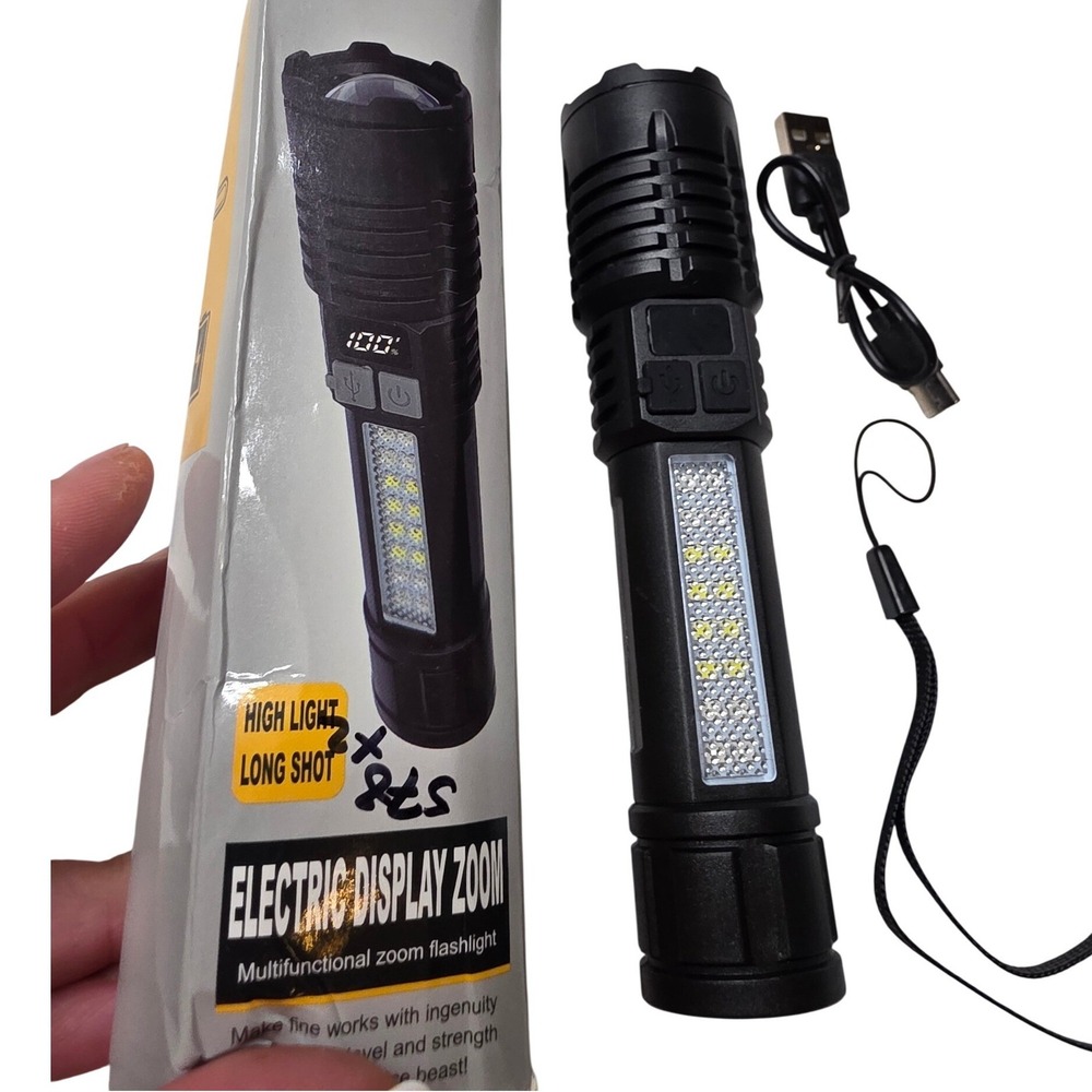Multifunctional Zoom Flashlight SJ004-1 Type-C Rechargeable LED COB Work‎ Light